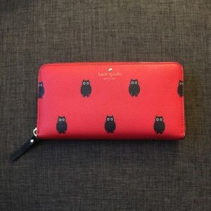 Kate Spade Zip Wallet Owls